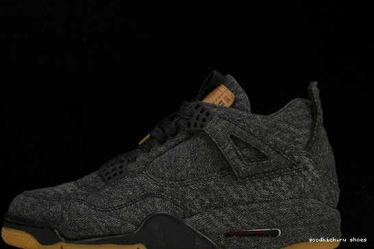 NRG - AO2571-001 AO2571-001 Air Black Levis Retro 4  Levis Denim Jordan 0209